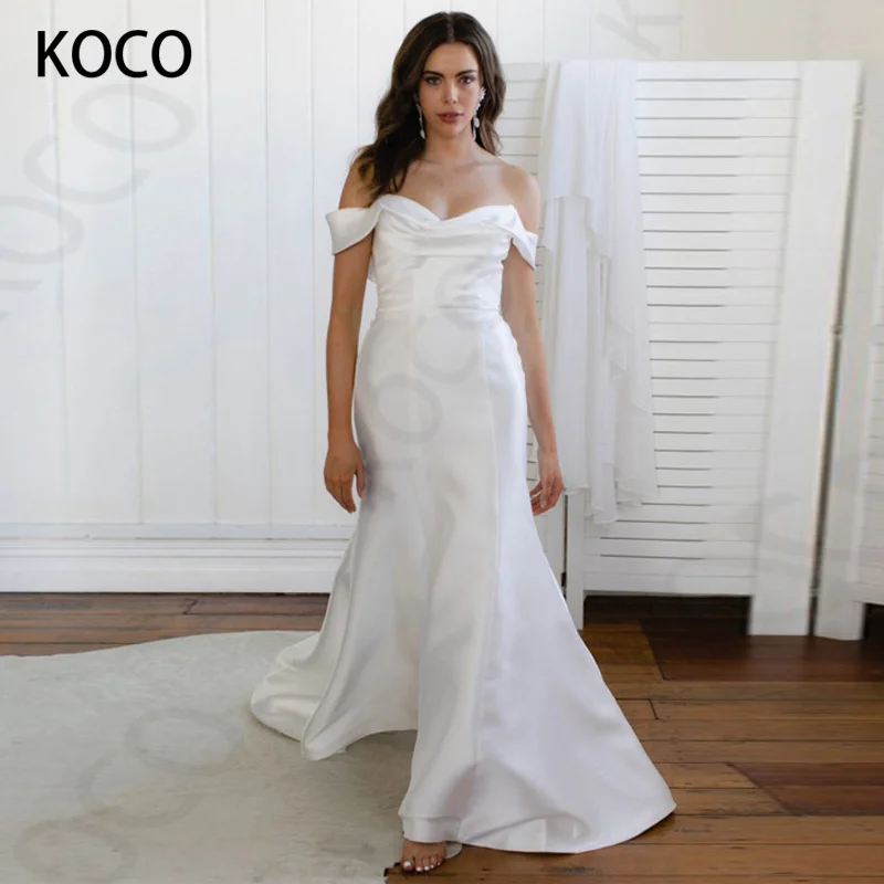 MACDOUGAL Wedding Dresses 2022 Simple Off Shoulder Satin Beach Party Bride Mermaid Gown Sexy Vestido De Novia Civil Women Skirt
MACDOUGAL Wedding Dresses 2022 Simple Off Shoulder Satin Beach Party Bride Mermaid Gown Sexy Vestido De Novia Civil Women Skirt