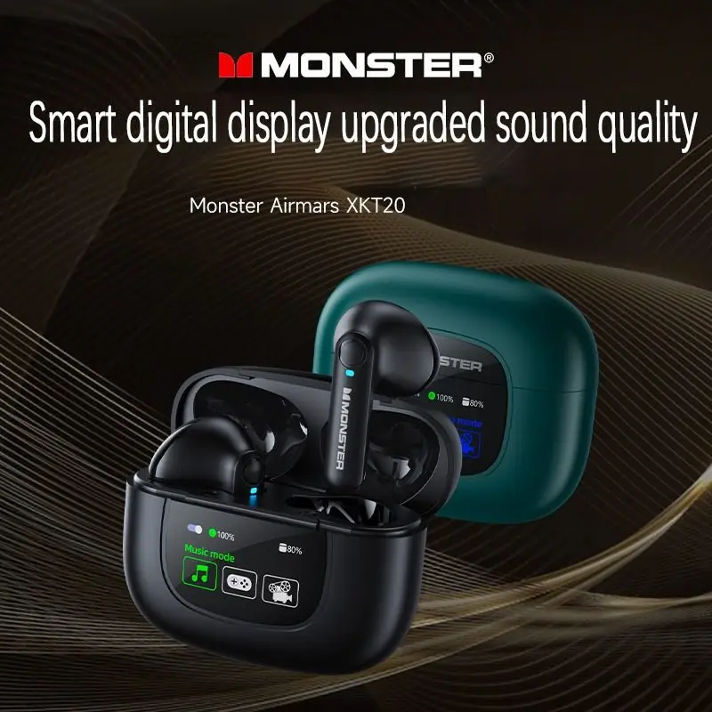 

Беспроводные наушники Monster XKT20, Bluetooth V5.4, наушники-вкладыши с монитором Hi-Fi, наушники с длительным сроком службы батареи, гарнитура с микрофоном