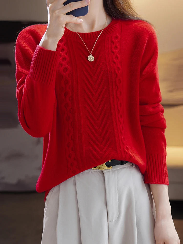 100% Pure Wool Women's New Sweater Crewneck Pullover Sweater Plaid Thickened Elegant Fashion Comfortable Skin Friendly
100% Pure Wool Women's New Sweater Crewneck Pullover Sweater Plaid Thickened Elegant Fashion Comfortable Skin Friendly