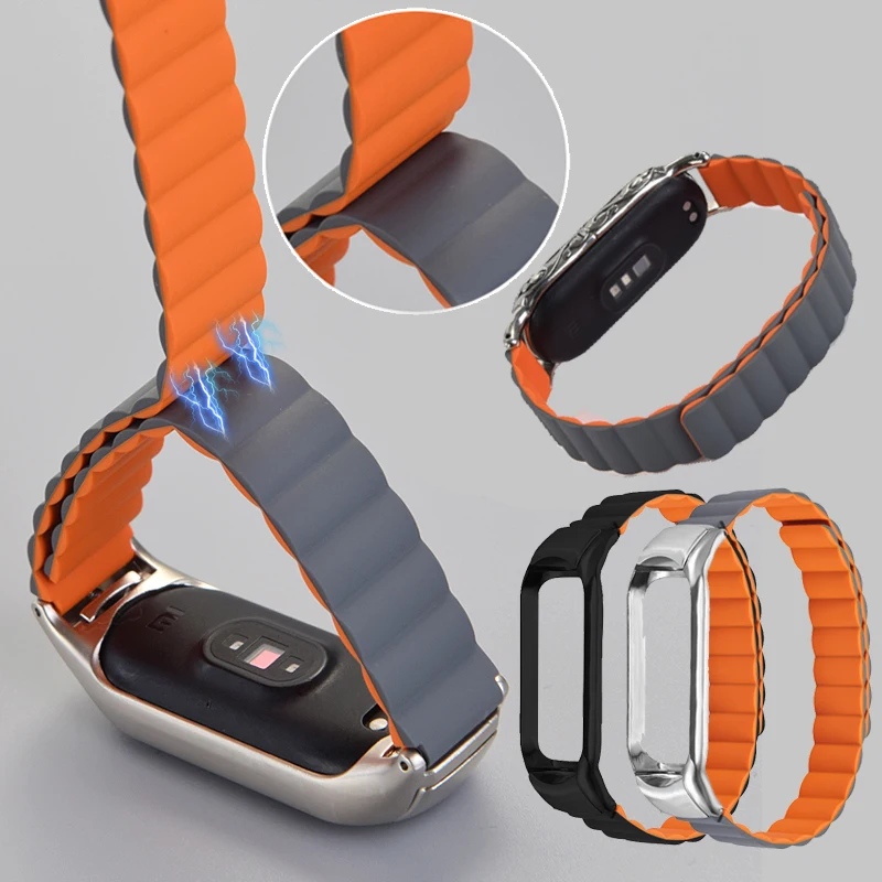 Ремешок силиконовый для Xiaomi Mi Band 6 5, сменный магнитный браслет для умных часов
Ремешок силиконовый для Xiaomi Mi Band 6 5, сменный магнитный браслет для умных часов