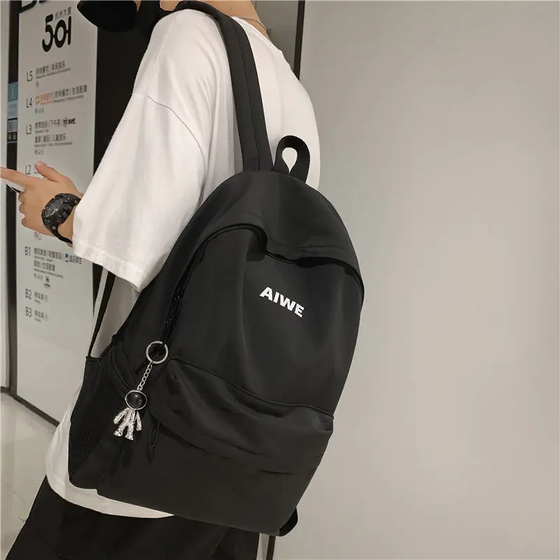 

Qyahlybz Backpack Men's Leisure Simple College Students High School Schoolbag Men ins Fashion Joker Travel Backpacks For Women