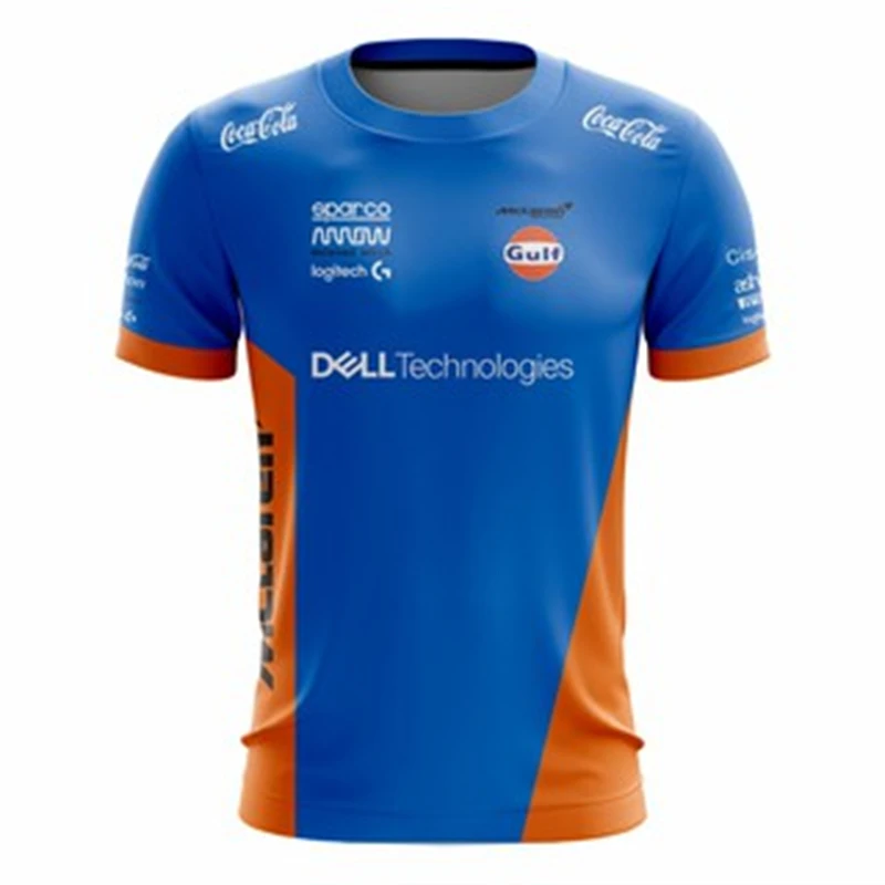 2023 Summer Hot Selling F1 McLaren Team Quick Dry Breathable Sports Casual Round Neck Short Sleeve Outdoor Racing Activity T-Shi
2023 Summer Hot Selling F1 McLaren Team Quick Dry Breathable Sports Casual Round Neck Short Sleeve Outdoor Racing Activity T-Shi