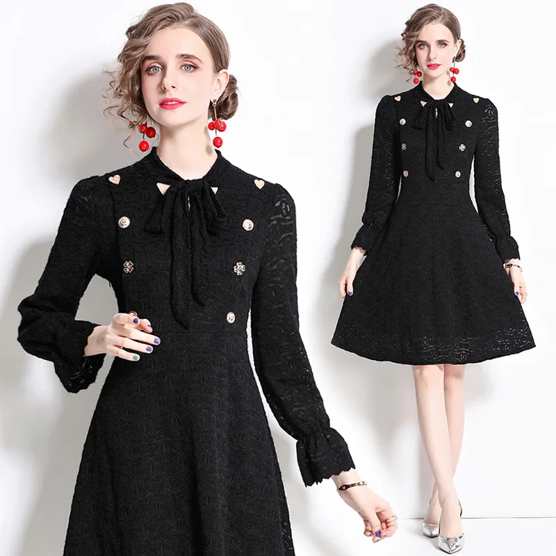 2022 Sping And Autumn New Women's Clothing Temperment Fluttering Collar Long Flared Sleeves Slim Mid-Length A-Line Dress
2022 Sping And Autumn New Women's Clothing Temperment Fluttering Collar Long Flared Sleeves Slim Mid-Length A-Line Dress