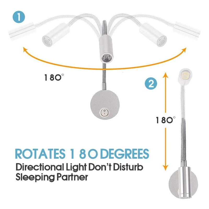 4PCS DC 12V Reading Light With USB Charging Port, RV Interior Lights, Flexible LED Light Fixtures(Black&Silver)
4PCS DC 12V Reading Light With USB Charging Port, RV Interior Lights, Flexible LED Light Fixtures(Black&Silver)