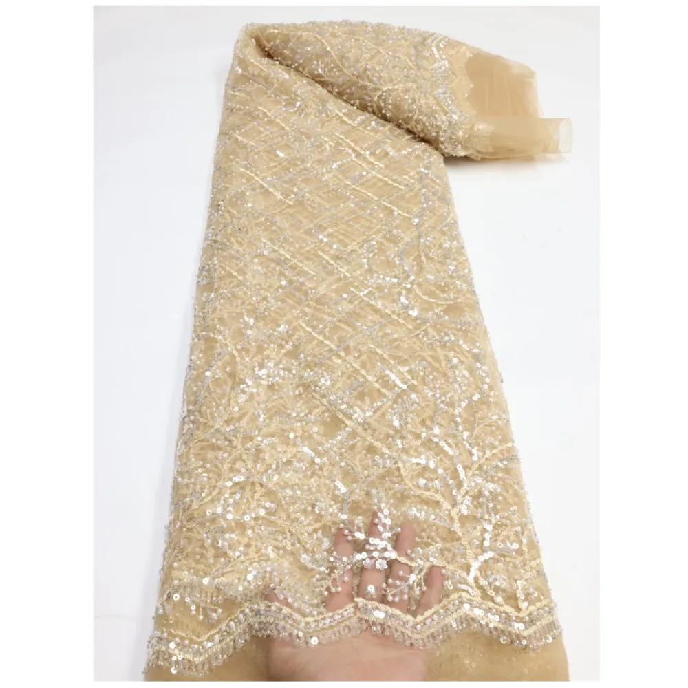 NI.AI 2022 Elegant Heavy Beaded Sequins AfrIcan Lace Fabric With Bead Nigerian 3D Embroidery Mesh Lace Fabric For Wedding LY1439
NI.AI 2022 Elegant Heavy Beaded Sequins AfrIcan Lace Fabric With Bead Nigerian 3D Embroidery Mesh Lace Fabric For Wedding LY1439