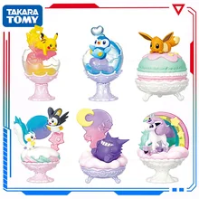 Original Pokemon Figure Pikachu Eevee Piplup Gengar Galarian Ponyta Pachirisu Emolga Sweet Collection Series Model Dolls Toys