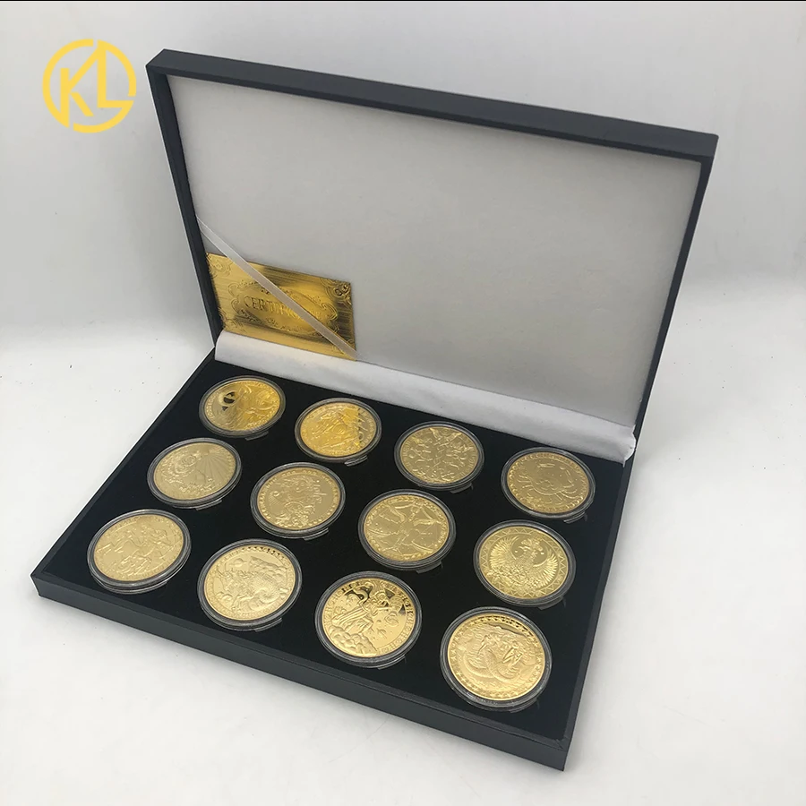 Twelve Constellations coins Gold Embossed Cancer Commemorative Coin Love Mermaid Sun God Coin box Home Decoration Accessories
Twelve Constellations coins Gold Embossed Cancer Commemorative Coin Love Mermaid Sun God Coin box Home Decoration Accessories
