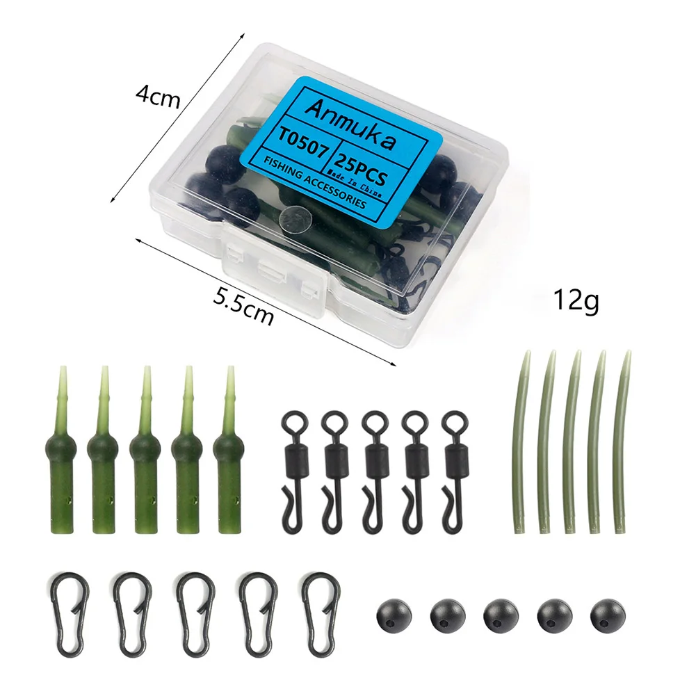 25pcs Set Carp Fishing Fast Change Swivels Anti Tangle Sleeve Helicopter Rig Kit Connector Fishing Tackle Accessories
25pcs Set Carp Fishing Fast Change Swivels Anti Tangle Sleeve Helicopter Rig Kit Connector Fishing Tackle Accessories