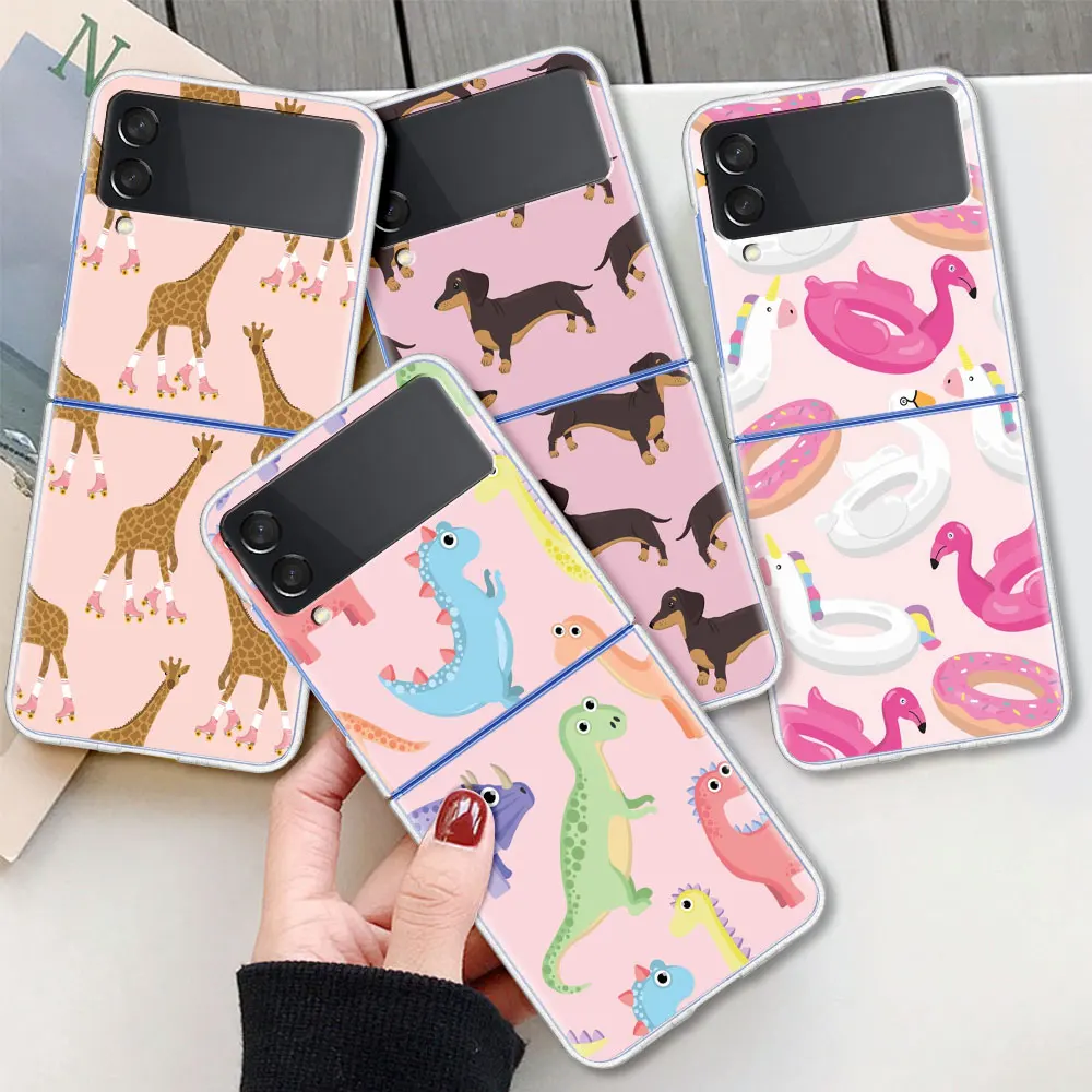 Luxury Phone Funda For Samsung Z Flip 3 Transparent Hard Case ZFlip3 Clear Estuche Protective Celular Cover Cute Cartoon Cat Dog
Luxury Phone Funda For Samsung Z Flip 3 Transparent Hard Case ZFlip3 Clear Estuche Protective Celular Cover Cute Cartoon Cat Dog