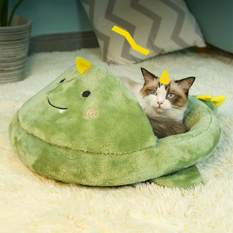 Cute Animals Pet Cat Bed Mat Soft Velvet Antistatic Winter Warm Comfort Dinosaur Cat Cave Dog Sofa Cushion Half Covered Pet Nest
Cute Animals Pet Cat Bed Mat Soft Velvet Antistatic Winter Warm Comfort Dinosaur Cat Cave Dog Sofa Cushion Half Covered Pet Nest