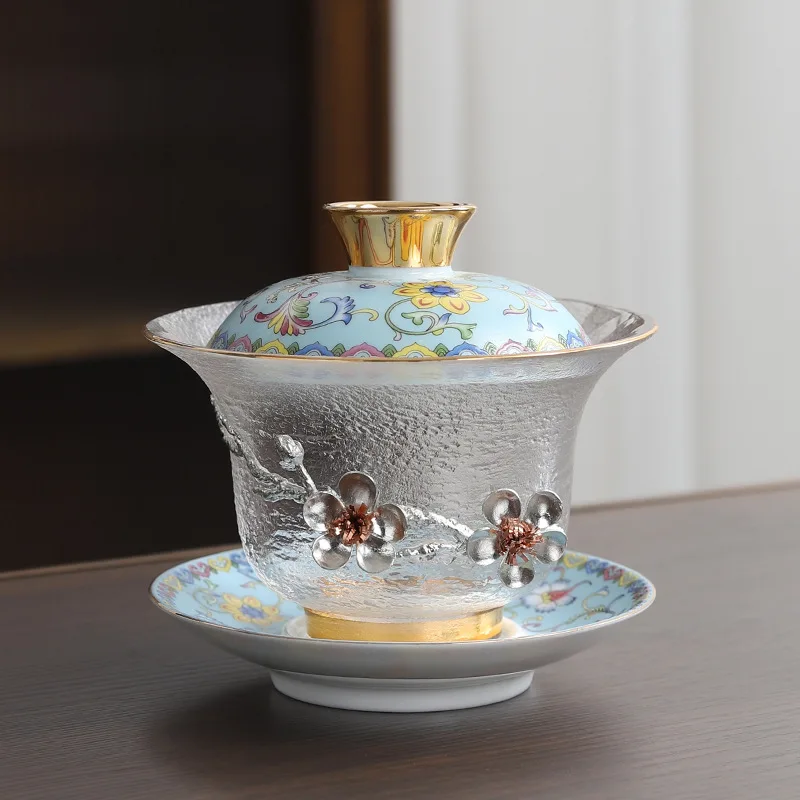 Прозрачный стеклянный чайный сервиз Gaiwan, чайная Пивоваренная чаша, эмалированный женский роскошный чайный сервиз, чайный сервиз Gaiwan
Прозрачный стеклянный чайный сервиз Gaiwan, чайная Пивоваренная чаша, эмалированный женский роскошный чайный сервиз, чайный сервиз Gaiwan