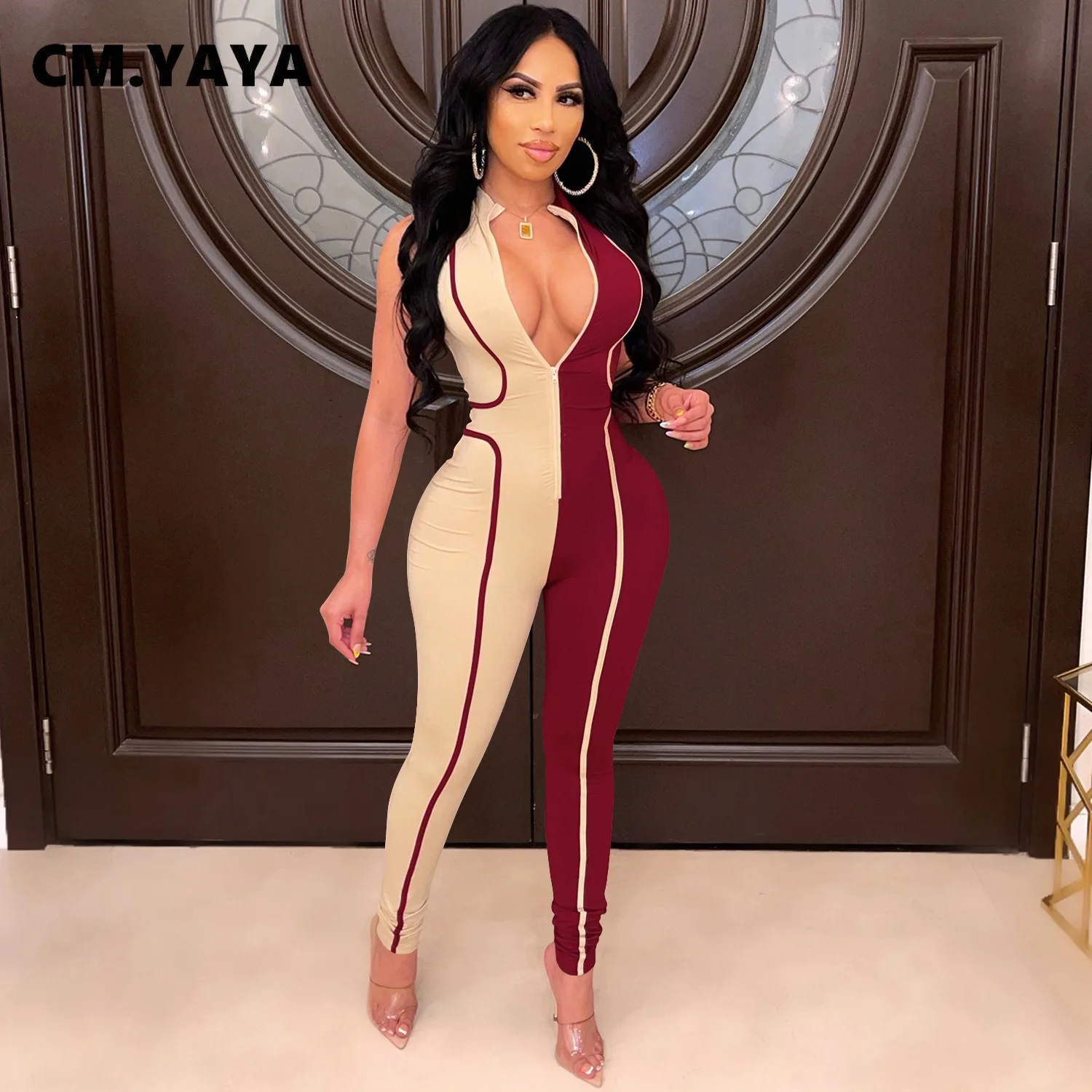 Женский комбинезон CM.YAYA, Облегающий комбинезон в стиле пэчворк, женский модный цельный комбинезон, повседневная одежда для отдыха, комбинез...
Женский комбинезон CM.YAYA, Облегающий комбинезон в стиле пэчворк, женский модный цельный комбинезон, повседневная одежда для отдыха, комбинез...