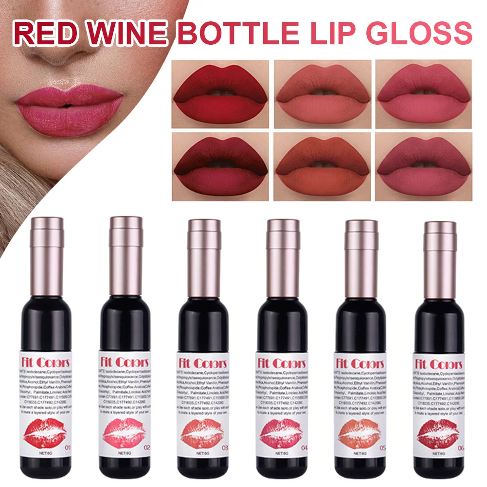 New Matte Liquid Lipstick Red Wine Bottle Waterproof Long Lasting Non-Stick Lip Glaze Moisturizing Red Lip Tint Lip Gloss Makeup
New Matte Liquid Lipstick Red Wine Bottle Waterproof Long Lasting Non-Stick Lip Glaze Moisturizing Red Lip Tint Lip Gloss Makeup