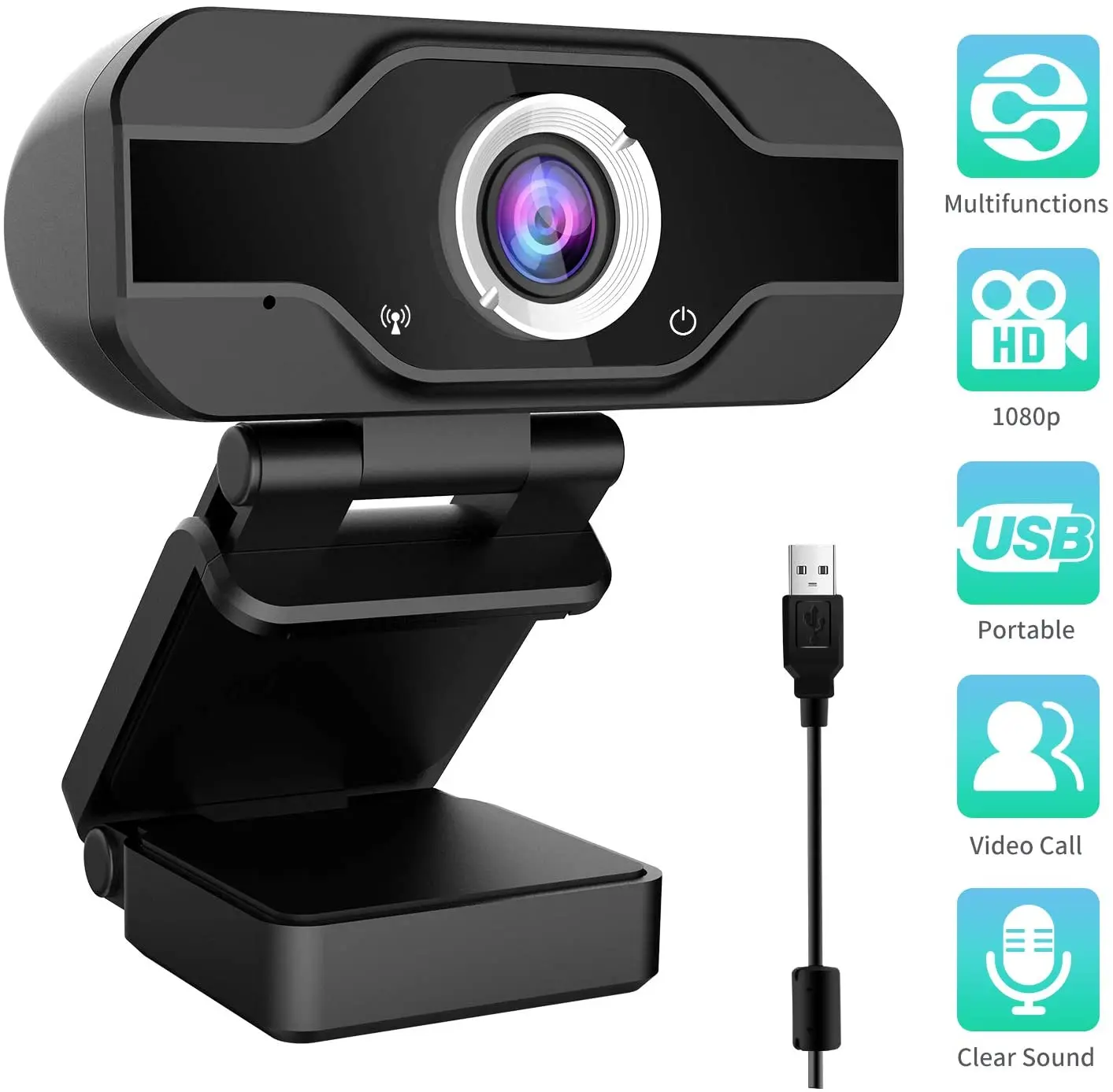 1080P Full HD Webcam USB With Mic Mini Computer Camera Flexible Rotatable For Laptops Desktop Webcam Camera Online Education
1080P Full HD Webcam USB With Mic Mini Computer Camera Flexible Rotatable For Laptops Desktop Webcam Camera Online Education