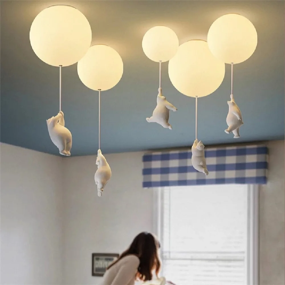 Modern Ceiling Chandelier Light Cartoon Lighting Creative Polar Bear LED Pendant Lamp Theme Hotel Kid Children Kindergarten
Modern Ceiling Chandelier Light Cartoon Lighting Creative Polar Bear LED Pendant Lamp Theme Hotel Kid Children Kindergarten