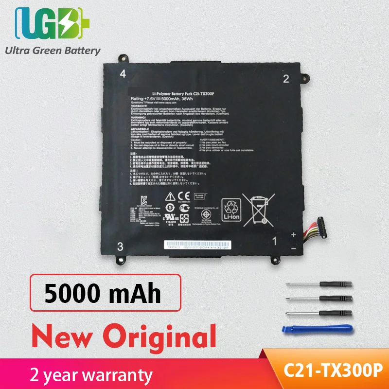 UGB новый оригинальный C21-TX300P Аккумулятор для Asus Transformer Book TX300CA 13,3 "7,6 в 38 Вт/ч
UGB новый оригинальный C21-TX300P Аккумулятор для Asus Transformer Book TX300CA 13,3 "7,6 в 38 Вт/ч