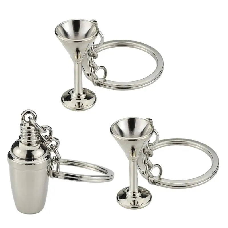 3 Pcs Shaker Keychain Goblet Key Pendants Shaker Modeling Key Rings Personality Bar Wineware Bartender Keychain Bag Pendants 
3 Pcs Shaker Keychain Goblet Key Pendants Shaker Modeling Key Rings Personality Bar Wineware Bartender Keychain Bag Pendants