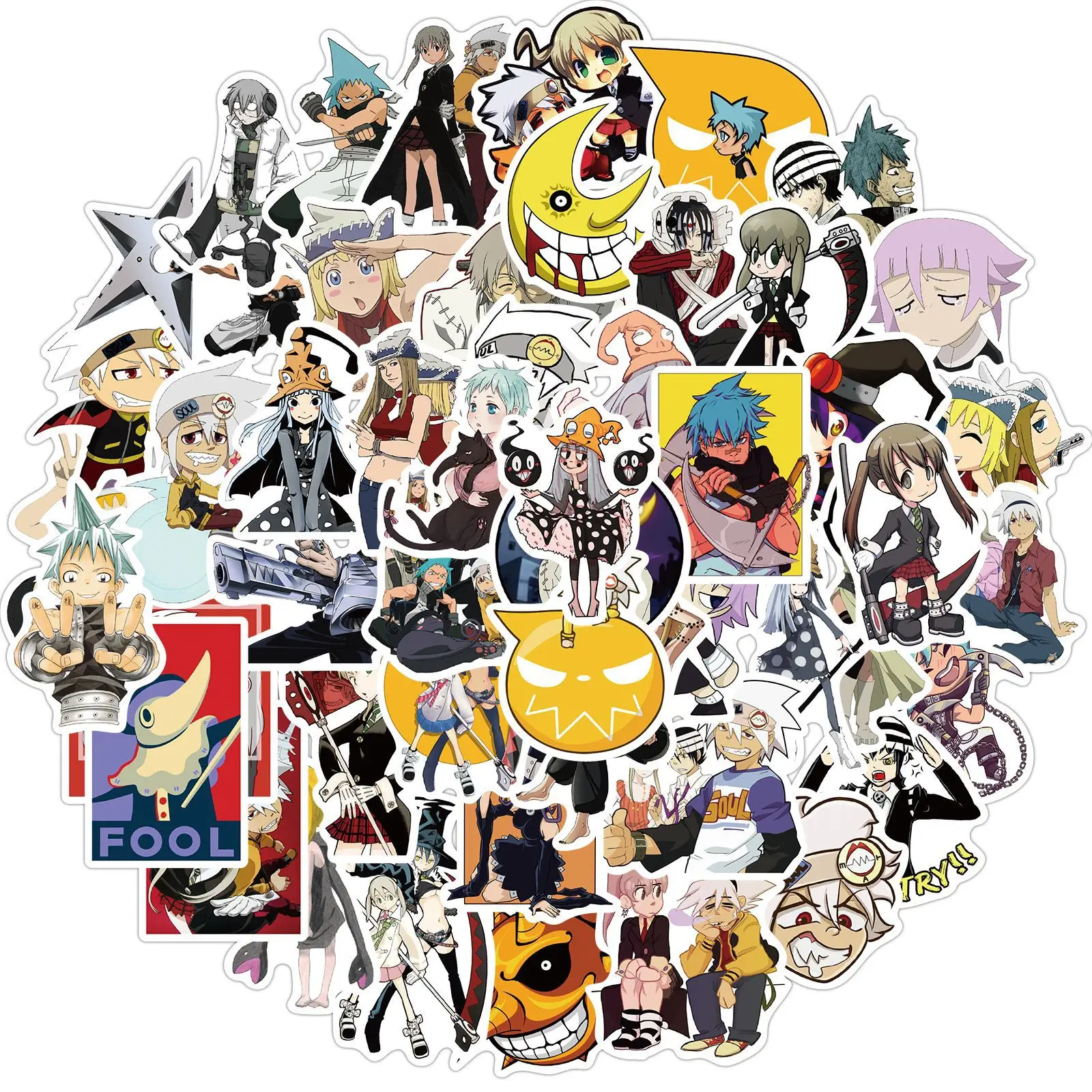 10/30/50Pcs Soul Eater Anime Stickers Cartoon Graffiti Decal Toy For Kids DIY Waterproof Laptop Luggage Helmet Car Sticker
10/30/50Pcs Soul Eater Anime Stickers Cartoon Graffiti Decal Toy For Kids DIY Waterproof Laptop Luggage Helmet Car Sticker