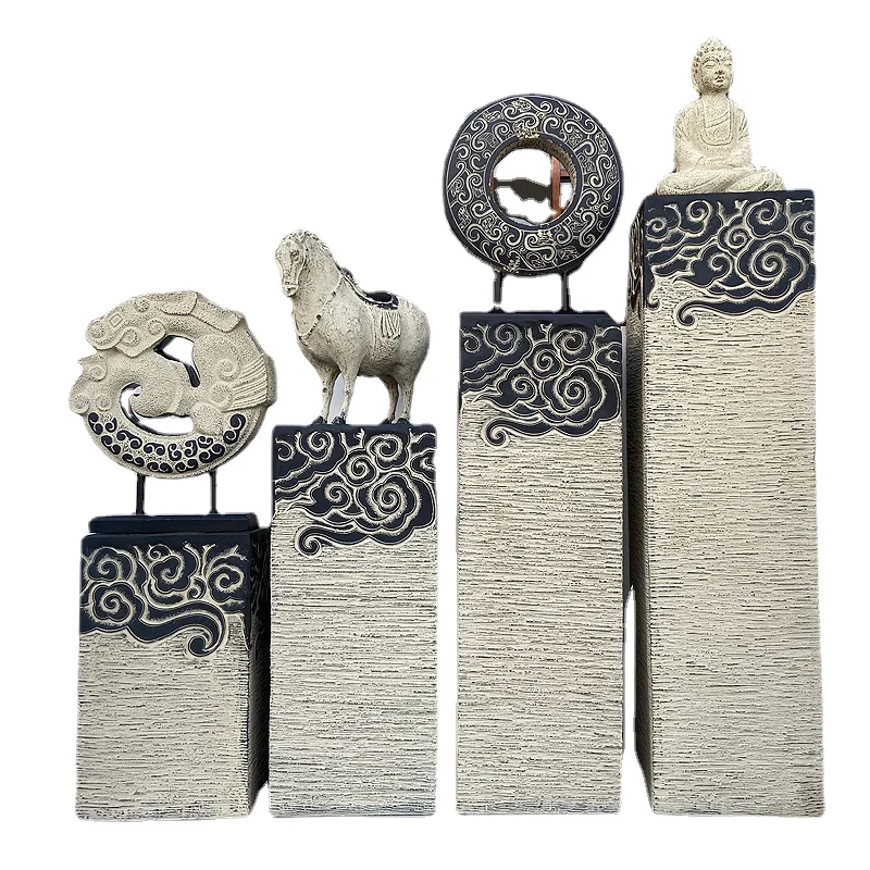Chinese Xiangyun Pillar Display Column Zen Antique Floor Ornaments Home Ornament Living Room Entrance Craft Base
Chinese Xiangyun Pillar Display Column Zen Antique Floor Ornaments Home Ornament Living Room Entrance Craft Base