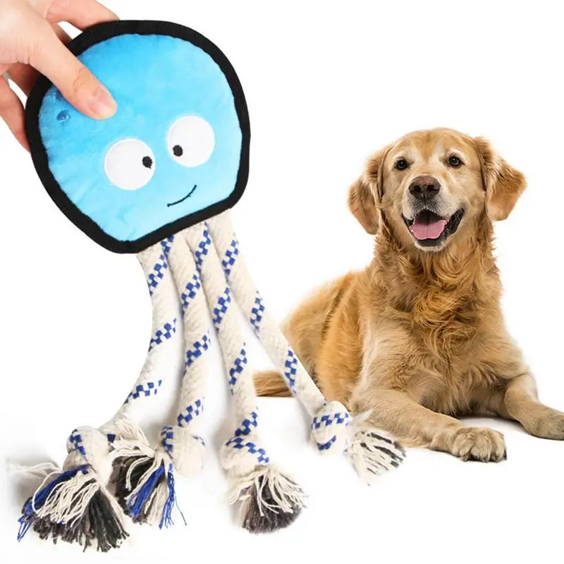 

Игрушка собака-осьминог, плюшевая игрушка для больших пород, милая пищалка, игрушки для собак с веревками, мягкие игрушки-животные для собак, жевательные игрушки для щенков