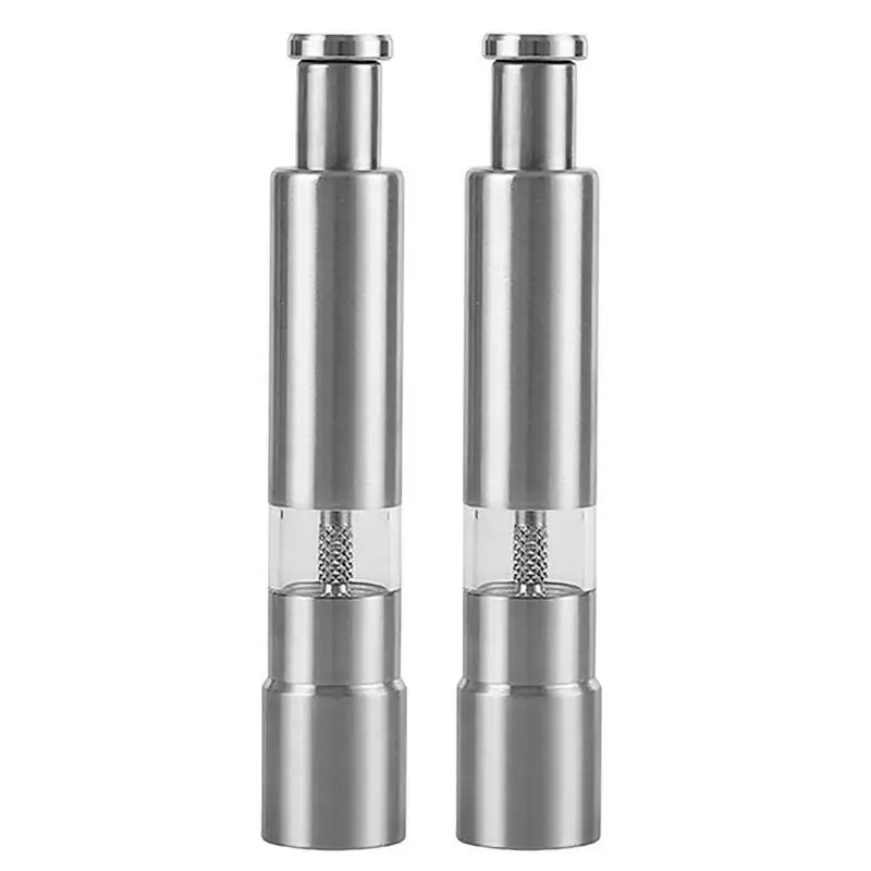 Manual Salt Grinder Push Button Pepper Grinder Push Button Salt And Pepper Grinder Pump Grind Pepper Mills One-Handed Operation
Manual Salt Grinder Push Button Pepper Grinder Push Button Salt And Pepper Grinder Pump Grind Pepper Mills One-Handed Operation