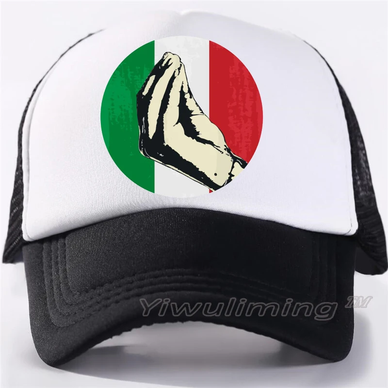 

Итальянские ручные итальянские сетчатые бейсбольные кепки, регулируемые Снэпбэк кепки для мальчиков и девочек, Кепка-тракер в стиле хип-хоп, уличная одежда, шапка для папы