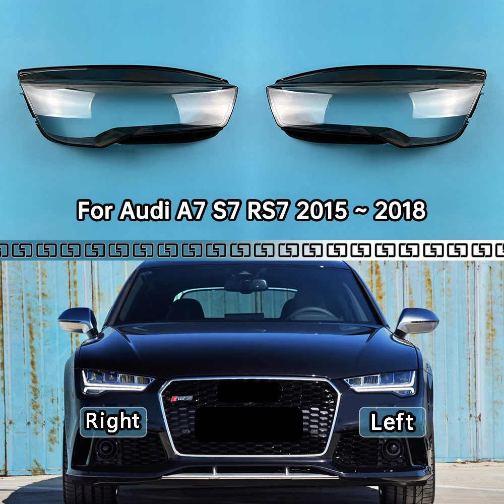 Для Audi A7 S7 RS7 2015 2016 2017 2018 корпус фары прозрачная крышка абажур линза из плексигласа