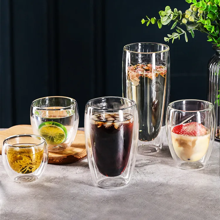 Double Wall Glass Heat Resistant Brosilicate Glass Mugs for Espresso Coffee Cup Set Drinkwares Tea Mug 80ml/250ml/350ml/450ml
Double Wall Glass Heat Resistant Brosilicate Glass Mugs for Espresso Coffee Cup Set Drinkwares Tea Mug 80ml/250ml/350ml/450ml
