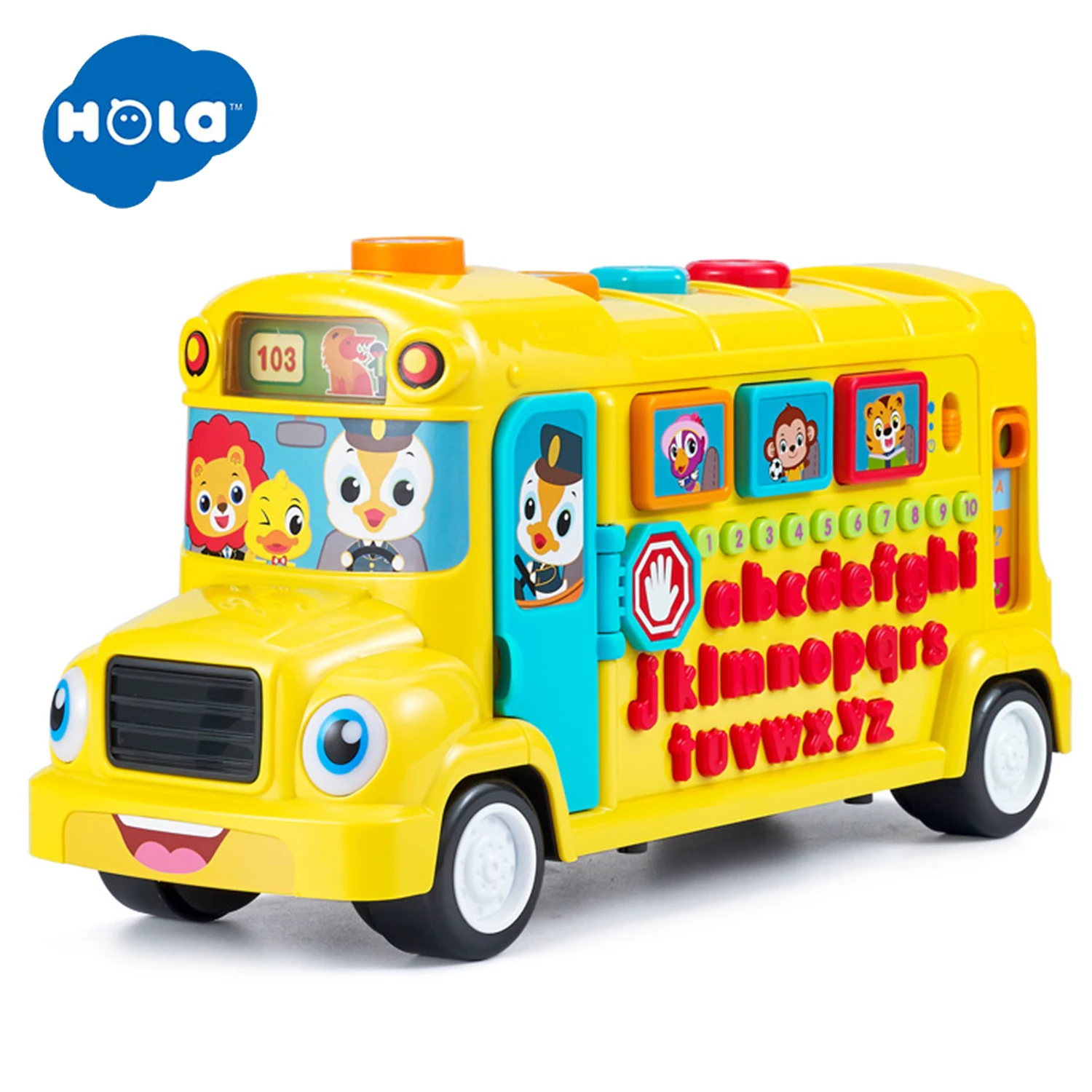 HOLA детские игрушки 12-18 месяцев, школьный автобус, обучающая машина для малышей, Интерактивная подсветка и музыка
HOLA детские игрушки 12-18 месяцев, школьный автобус, обучающая машина для малышей, Интерактивная подсветка и музыка