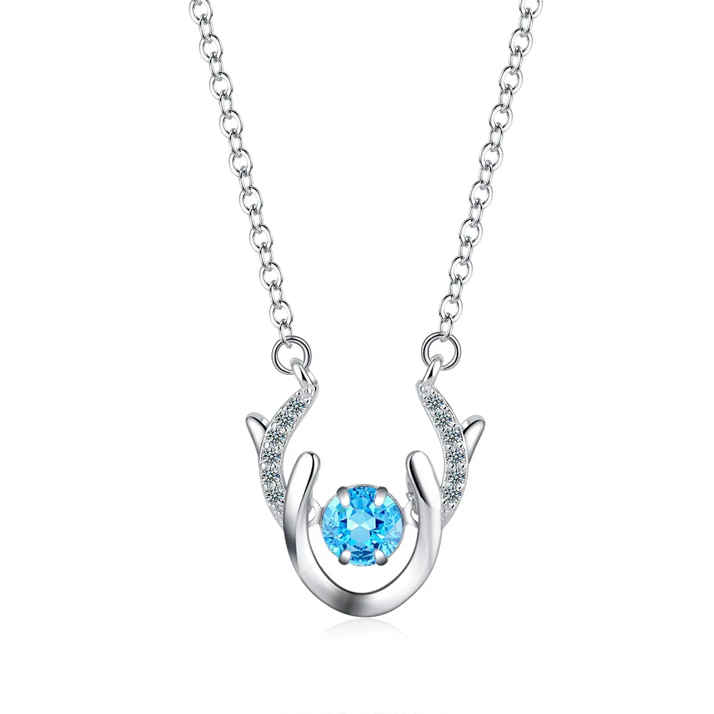 S925 Silver Elk Necklace Antler Horn Antelope Skull Blue Zircon Necklaces Pendant Choker for Women Party Wedding Jewerly
S925 Silver Elk Necklace Antler Horn Antelope Skull Blue Zircon Necklaces Pendant Choker for Women Party Wedding Jewerly