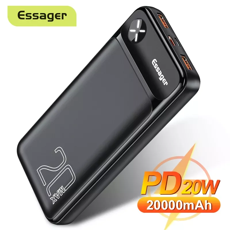 Essager Power Bank 20000mAh External Battery Pack 20000 mAh Powerbank PD 20W Fast Charging Portable Charger For iPhone Poverbank
Essager Power Bank 20000mAh External Battery Pack 20000 mAh Powerbank PD 20W Fast Charging Portable Charger For iPhone Poverbank