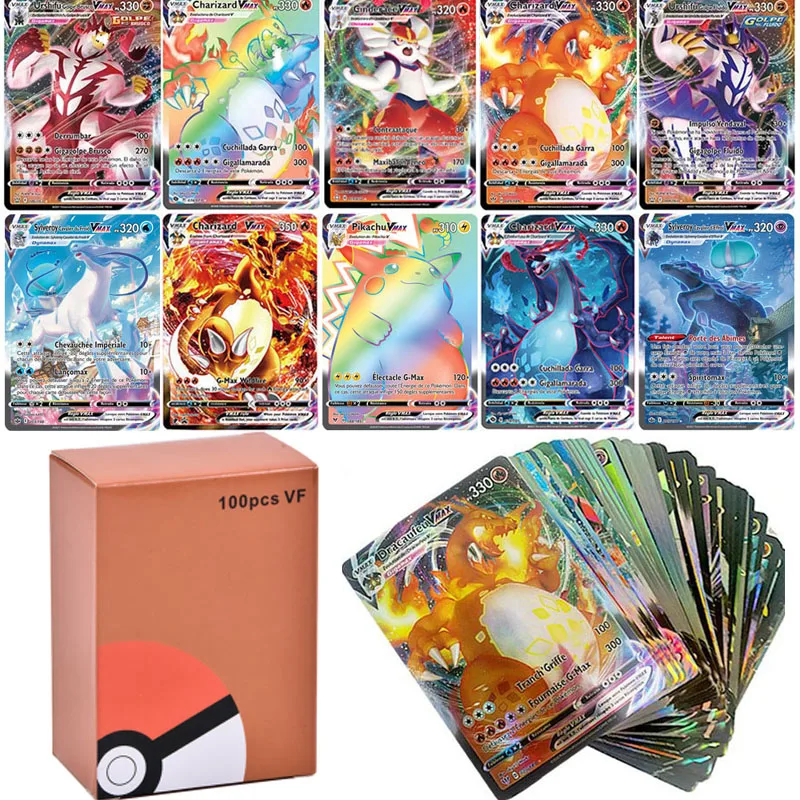 100pcs/Box French Pokemon Card Shining V VMAX GX MEGA EX Card Display Carte Pokmon Francaise Playing Game Kids Kawaii Toys Gifts
100pcs/Box French Pokemon Card Shining V VMAX GX MEGA EX Card Display Carte Pokmon Francaise Playing Game Kids Kawaii Toys Gifts