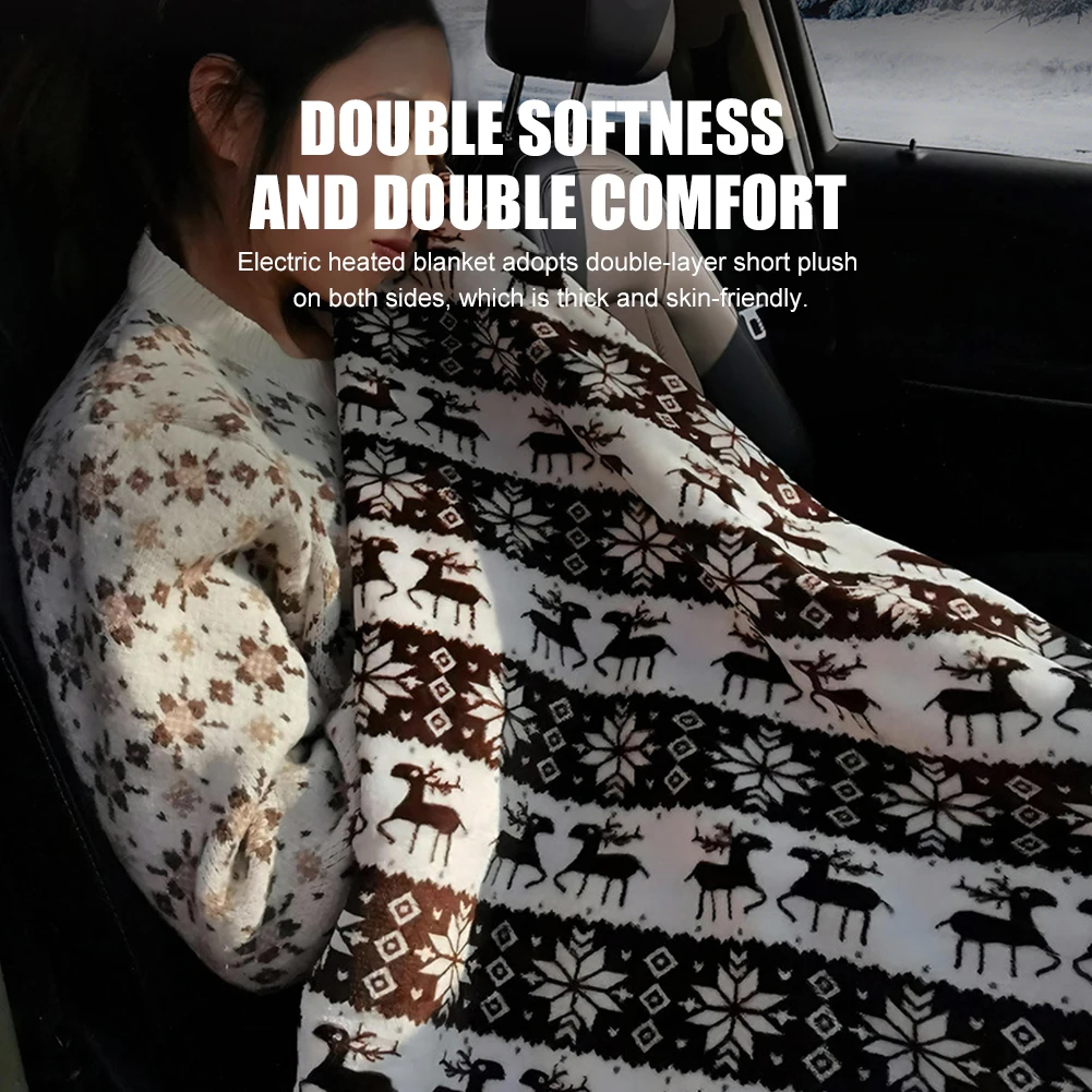 Electric Blanket for Car 12V Heated Blanket Double-Sided Flannel Throw Blanket Body Warmer 2 Settings for Winter Warm 145*100cm
Electric Blanket for Car 12V Heated Blanket Double-Sided Flannel Throw Blanket Body Warmer 2 Settings for Winter Warm 145*100cm