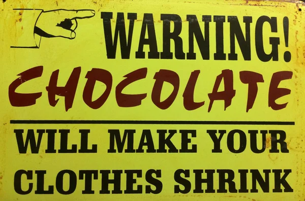 WARNING CHOCOLATE WILL MAKE YOUR CLOTHES SHRINK Metal Sign Wall Decor Metal Painting Metal Poster Metal Plaque 20x30cm Poster
WARNING CHOCOLATE WILL MAKE YOUR CLOTHES SHRINK Metal Sign Wall Decor Metal Painting Metal Poster Metal Plaque 20x30cm Poster