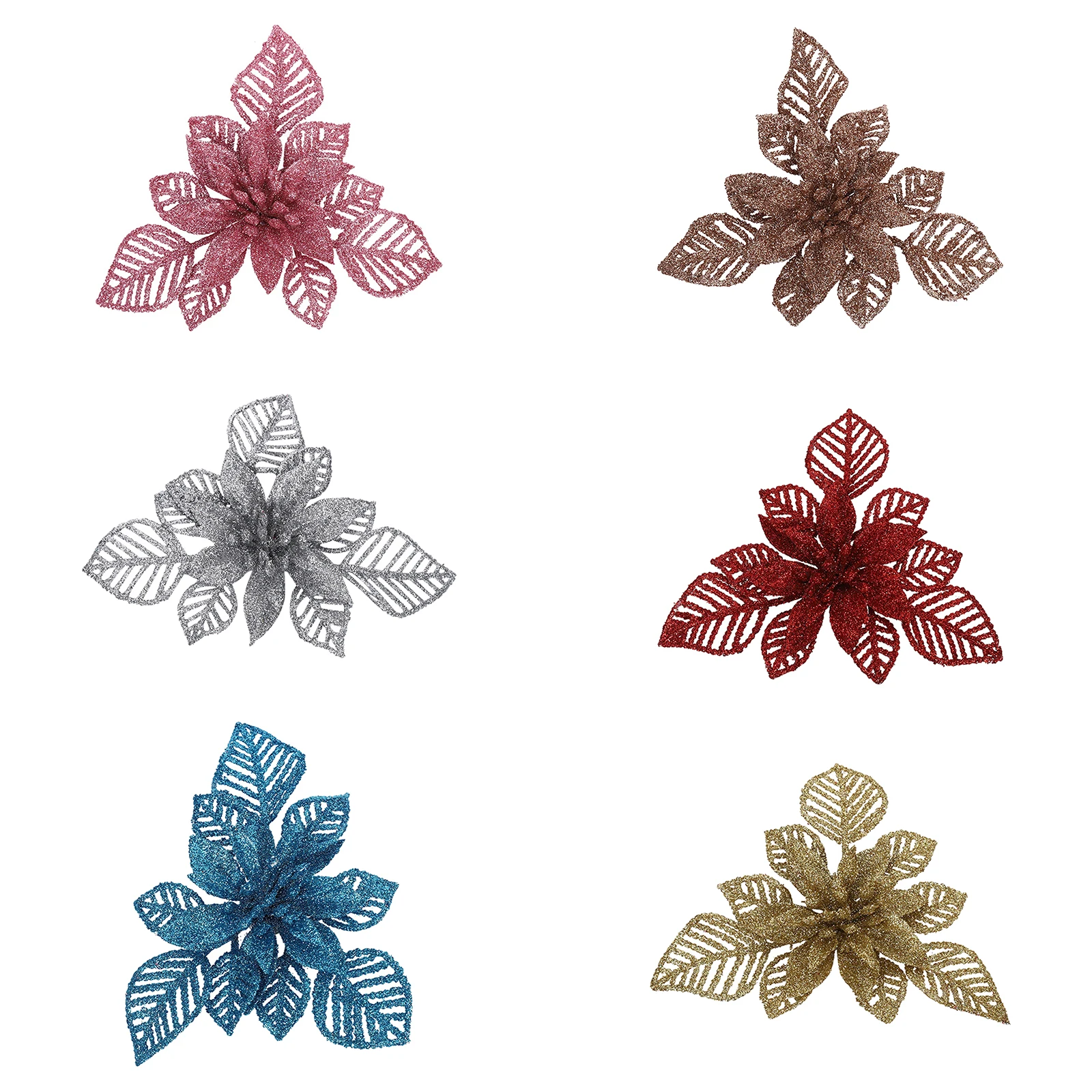 5pcs Artificial Flowers Christmas New Year Fake Flowers Glitter Merry Christmas Tree Ornaments Home Xmas Decorations
5pcs Artificial Flowers Christmas New Year Fake Flowers Glitter Merry Christmas Tree Ornaments Home Xmas Decorations