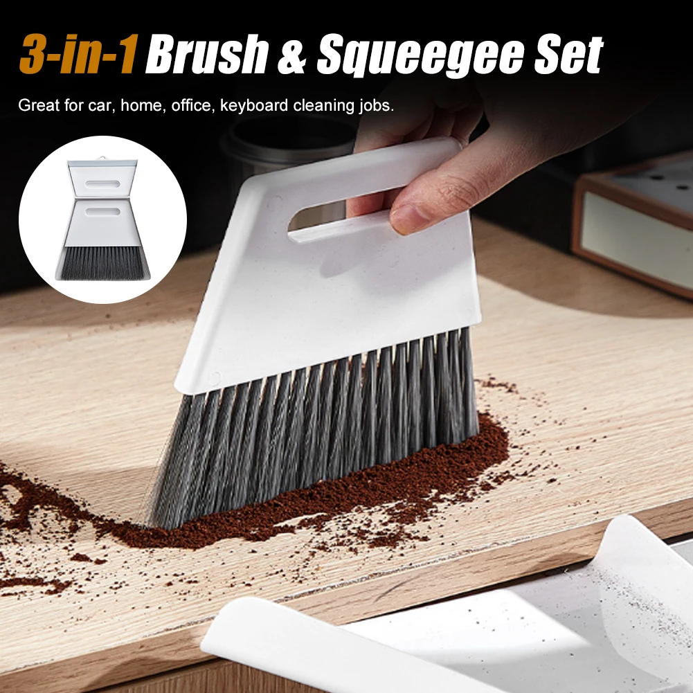 3 In 1 Brush & Squeegee with Dustpan Combo Handheld Dustpan and Brush Set Soft Bristles Household Desktop Keyboard Cleaning Tool
3 In 1 Brush & Squeegee with Dustpan Combo Handheld Dustpan and Brush Set Soft Bristles Household Desktop Keyboard Cleaning Tool