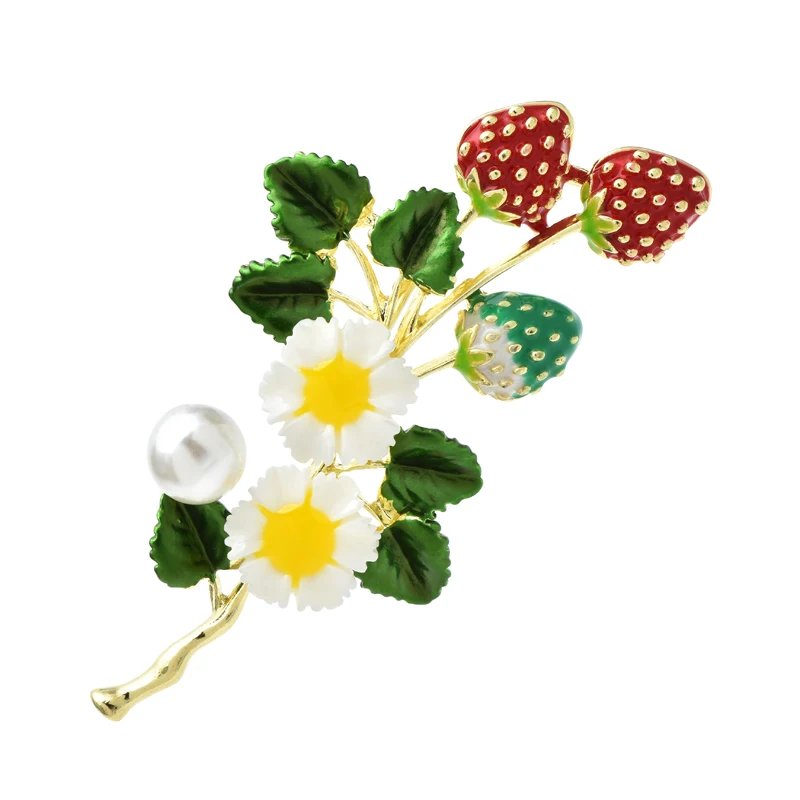Wuli&baby Enamel Strawberry Brooches For Women New Pearl Beauty Strawberry-flower Party Office Brooch Pin Gifts
Wuli&baby Enamel Strawberry Brooches For Women New Pearl Beauty Strawberry-flower Party Office Brooch Pin Gifts