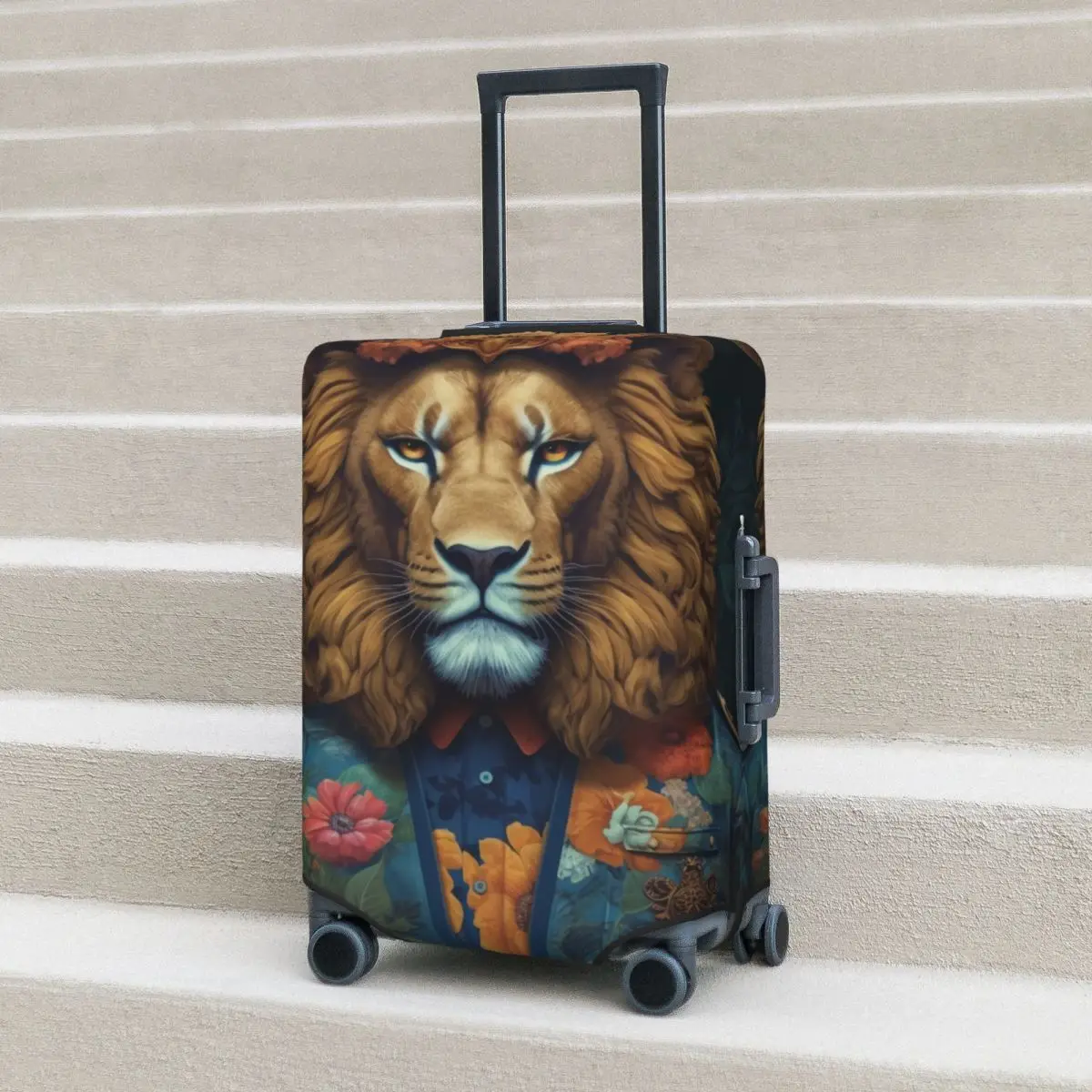Lion Suitcase Cover Holiday Dapper Clothing Amazing Portraits Elastic Luggage Supplies Business Protector
Lion Suitcase Cover Holiday Dapper Clothing Amazing Portraits Elastic Luggage Supplies Business Protector