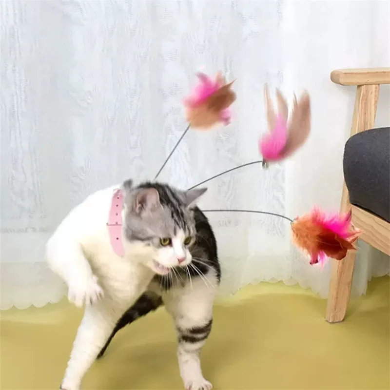 Toys for cats accessories Cat collar toys interactive Self-help feather teaser stick with Bell for Kittens
Toys for cats accessories Cat collar toys interactive Self-help feather teaser stick with Bell for Kittens