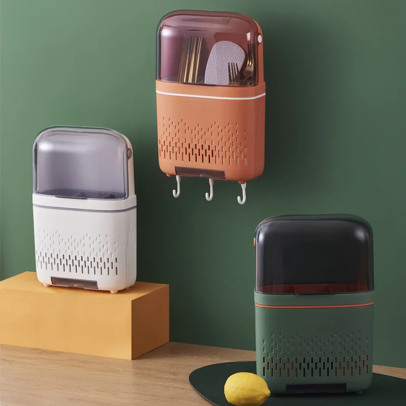 Wall Mounted Chopstick Cage Storage Rack Household Dust-proof Chopstick Cage Kitchen Drain Chopstick Barrel Free of Punching
Wall Mounted Chopstick Cage Storage Rack Household Dust-proof Chopstick Cage Kitchen Drain Chopstick Barrel Free of Punching