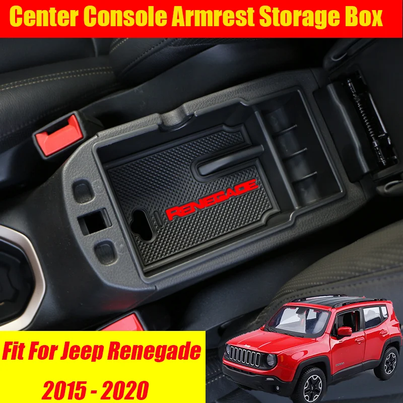 

Контейнер для перчаток на центральный подлокотник автомобиля, контейнер для перчаток на центральной консоли из АБС-пластика, дополнительное хранилище для Jeep Renegade 2015-2020, внутренние аксессуары