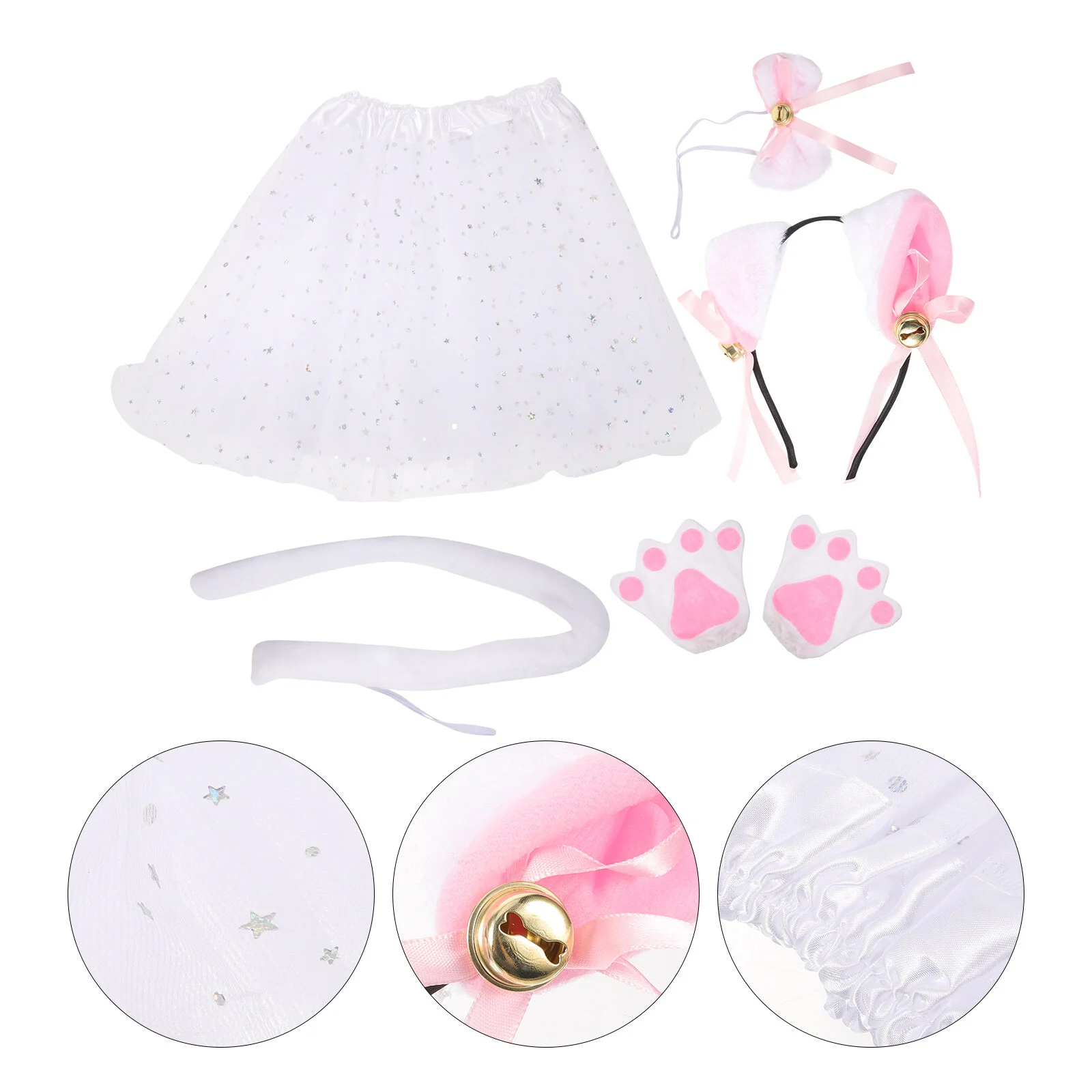 Kids Girls Suit Cat Cosplay Accessory Ears Headband Iron Party Photo Props Fabric Child Tail Set Dress Accessories
Kids Girls Suit Cat Cosplay Accessory Ears Headband Iron Party Photo Props Fabric Child Tail Set Dress Accessories