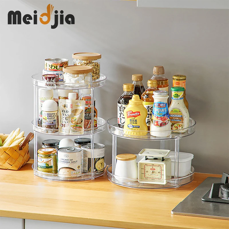 MEIDJIA Rotating Storage Rack Seasoning Spice Shelf Storage Trays Makeup Organizers Holder PET Transparent For Kitchen Bathroom
MEIDJIA Rotating Storage Rack Seasoning Spice Shelf Storage Trays Makeup Organizers Holder PET Transparent For Kitchen Bathroom