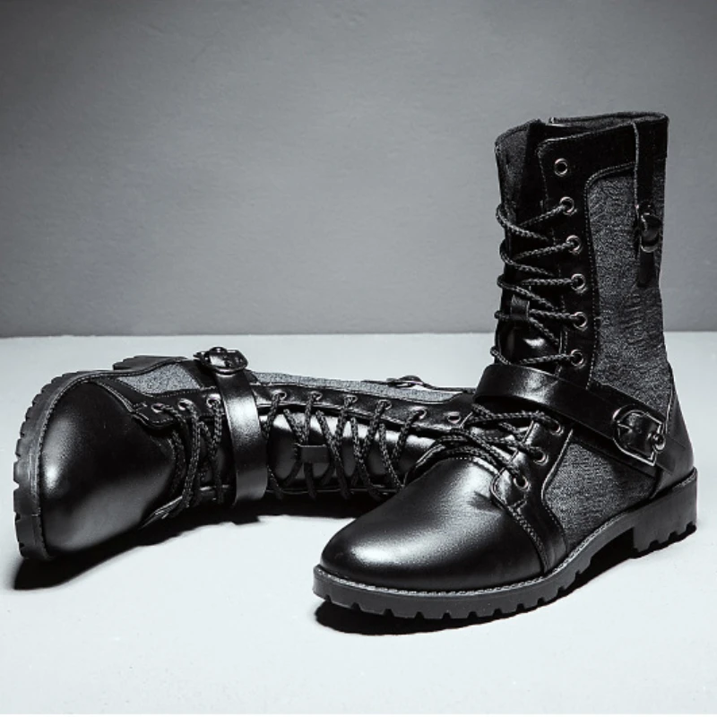 Boots Men's Trendy Boots Men's Leather Boots Plus Velvet Warm Work Shoes Medium and High Top Men's Boots combat boots
Boots Men's Trendy Boots Men's Leather Boots Plus Velvet Warm Work Shoes Medium and High Top Men's Boots combat boots