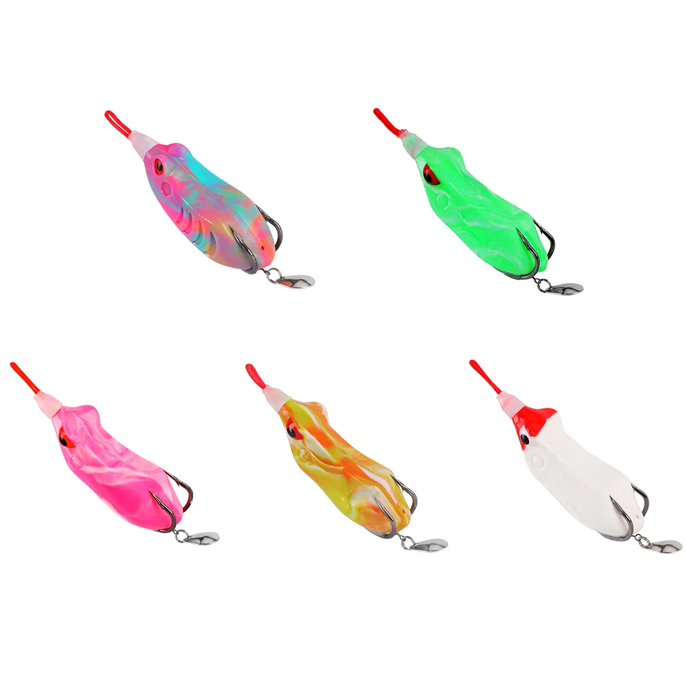 

Double Propeller Frog Soft Baits Lure Topwater Ray Frog Artificial Baits 7.5cm Bionic Fake Bait Carp Fishing Lures Tackle Pesca