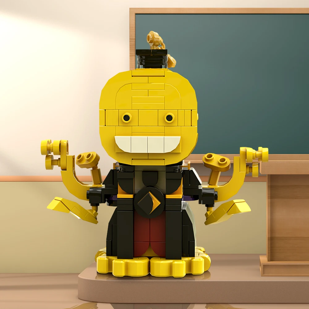 

Moc Koro-sensei BrickHeadz Building Blocks Assassination Classroom Teacher Reaper Figure DIY Brick Set Toy Gift Model Kids Adult