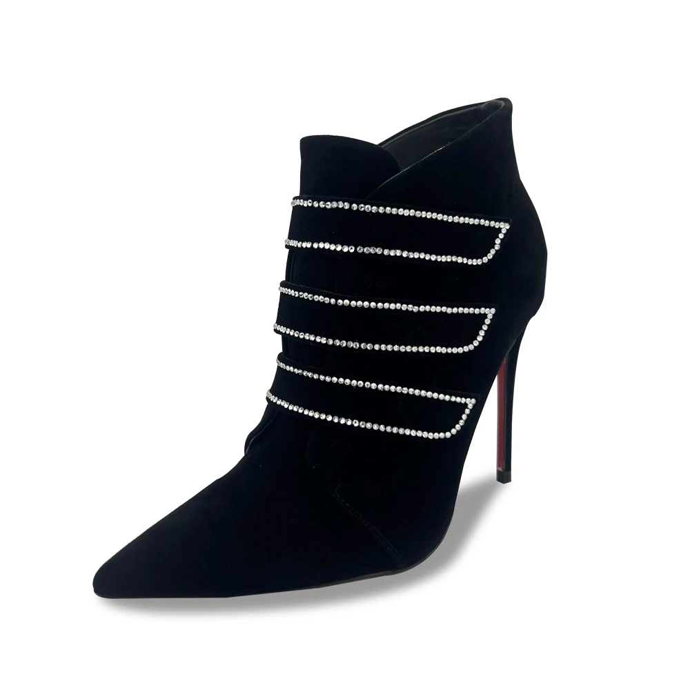 Shoes For Women's Designer Luxury Crystal Magic Boots 10cm High Heels Red Sole Pointed Toe Ankle Boots Party Night Elegant Woman
Shoes For Women's Designer Luxury Crystal Magic Boots 10cm High Heels Red Sole Pointed Toe Ankle Boots Party Night Elegant Woman