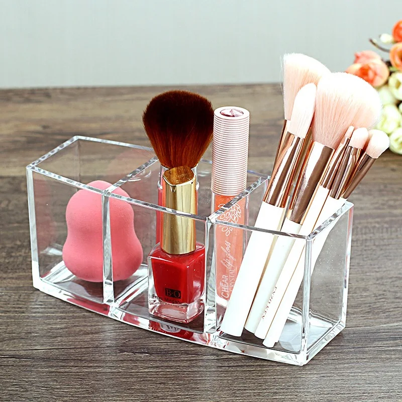 3 Grids Transparent Cosmetic Makeup Organizers Brush Tool Acrylic Storage Box Case Brush Holder Table Organizer Make Up Tool
3 Grids Transparent Cosmetic Makeup Organizers Brush Tool Acrylic Storage Box Case Brush Holder Table Organizer Make Up Tool