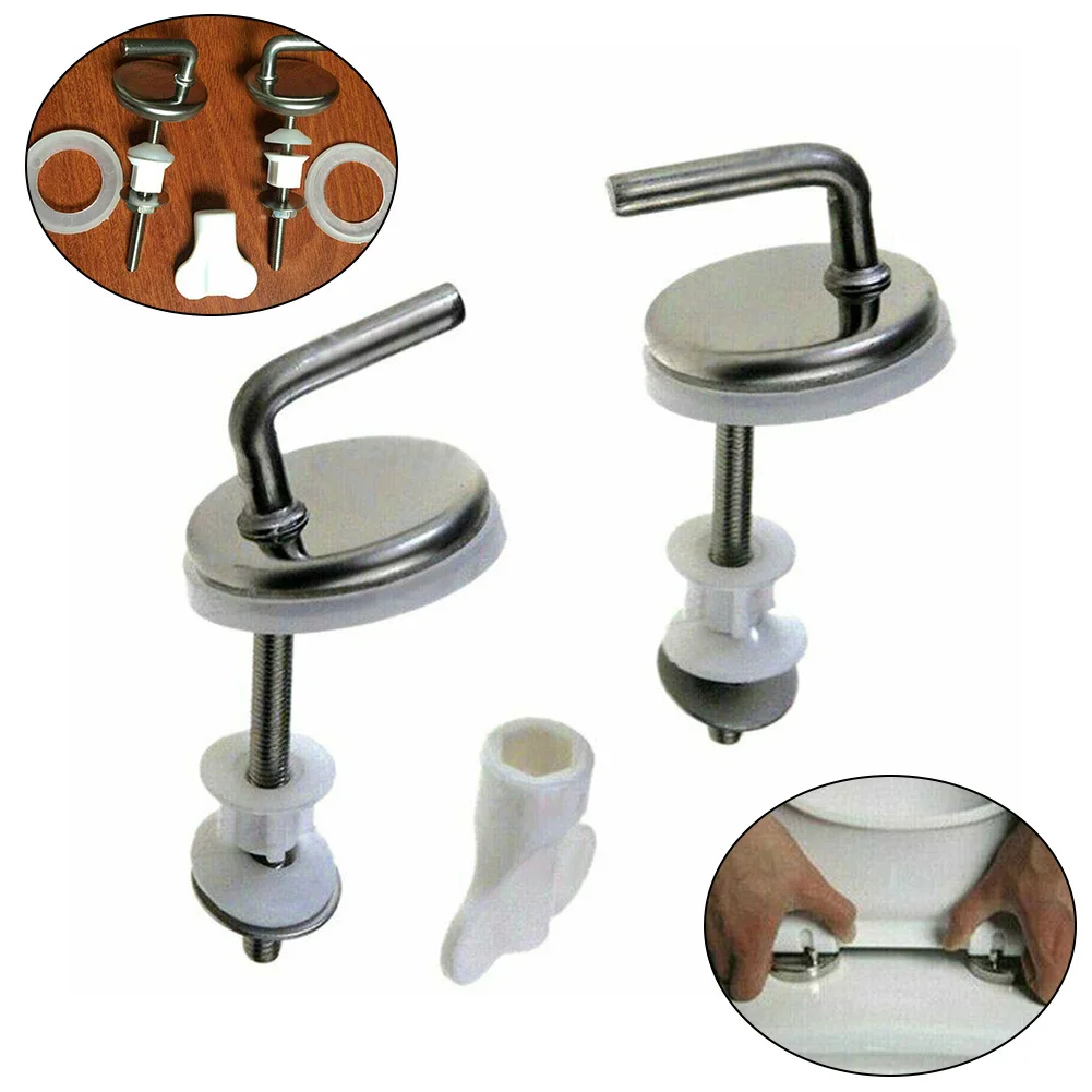 2pcs/pair Toilet Seat Hinge Bolts Fix Fitting Stainless Steel Wall Mounting Screw Hinges Replacement Toilet Seat Accessories
2pcs/pair Toilet Seat Hinge Bolts Fix Fitting Stainless Steel Wall Mounting Screw Hinges Replacement Toilet Seat Accessories