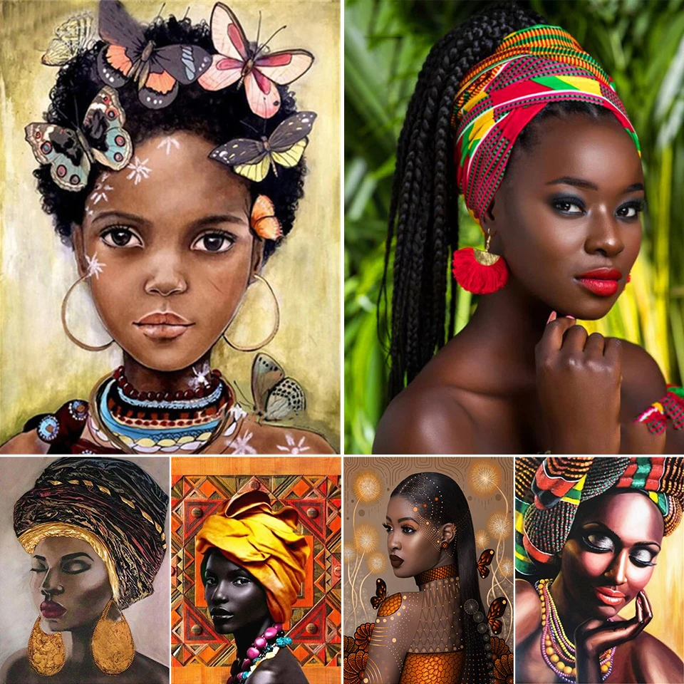 DIY 5D Diamond Painting African Woman Cross Stitch Kit Full Drill Square Embroidery Mosaic Art Picture of Rhinestones Home Decor
DIY 5D Diamond Painting African Woman Cross Stitch Kit Full Drill Square Embroidery Mosaic Art Picture of Rhinestones Home Decor